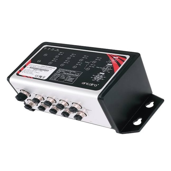 8-Port Industrial M12 IP67 Waterproof Gigabit PoE+ Ethernet Switch